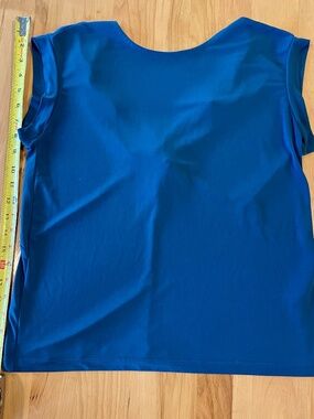 teal blue banana republic stretch knit top